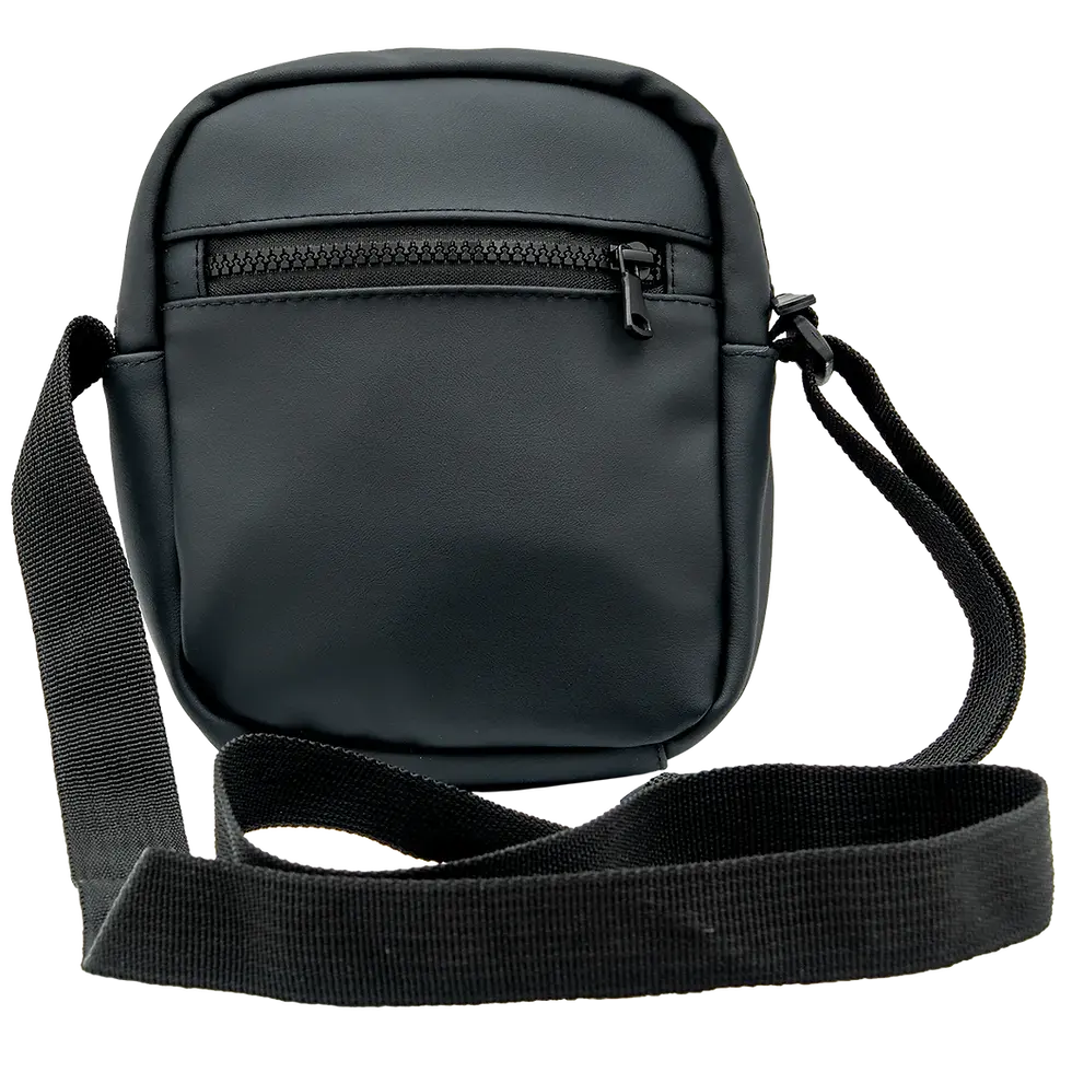 Thumbnail: Angled view of Storm waterproof crossbody bag showing compact size and adjustable strap