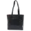 Thumbnail: Black vegan leather tote bag Kristina, back view showing long handles and soft texture
