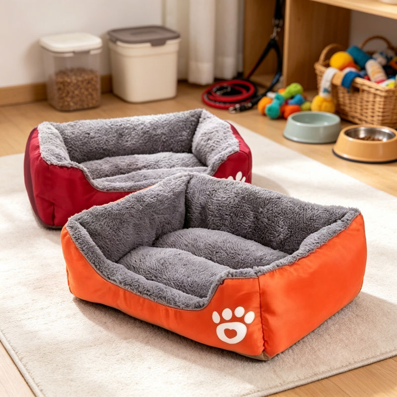 Large Calming Donut Pet Bed – Deep Sleep Plush Cushion for Small Dogs & Cats