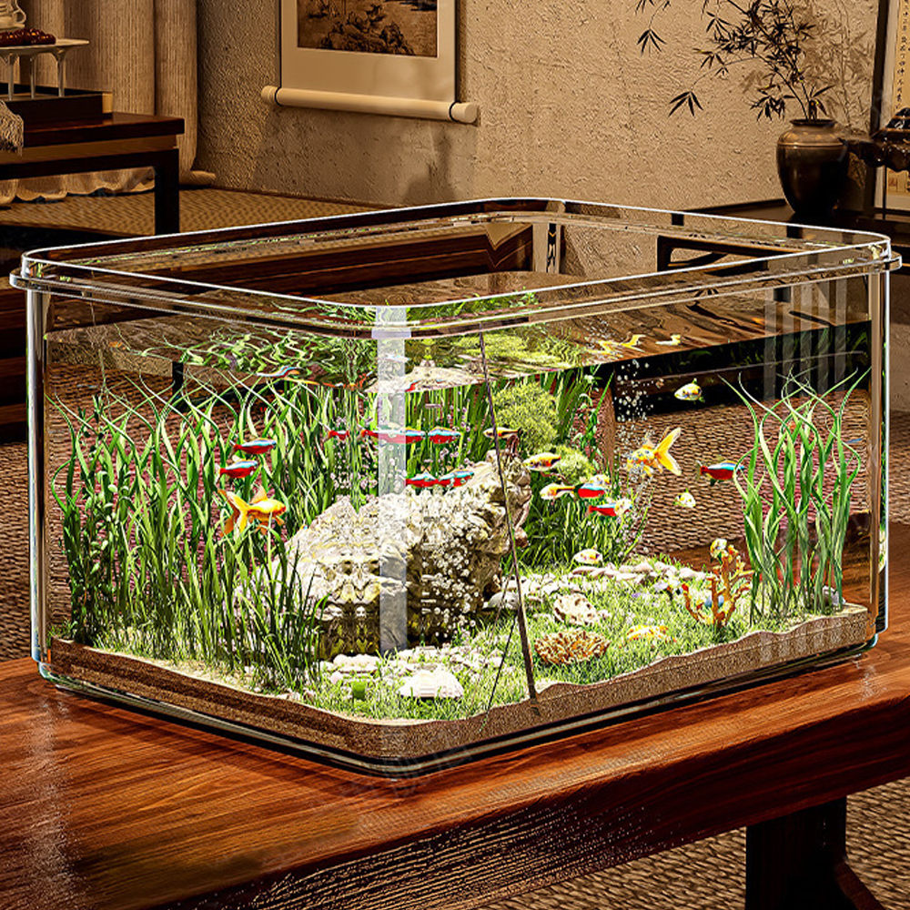 Transparent Desktop Fish Tank - Home Decor