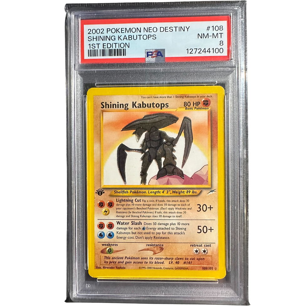 PSA 8 1st Edition Shining Kabutops Neo Destiny