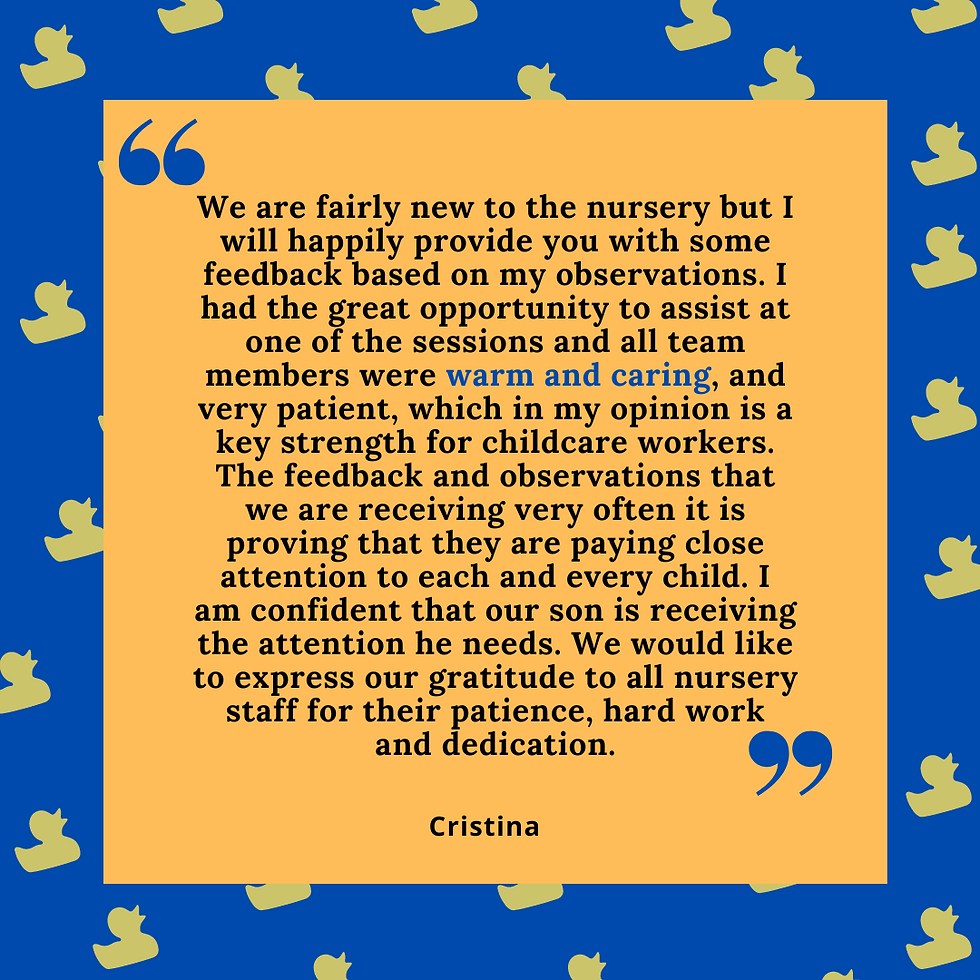 Monkston St. Barts Ducklings Preschool Testimonials St. Barts Testimonial 4