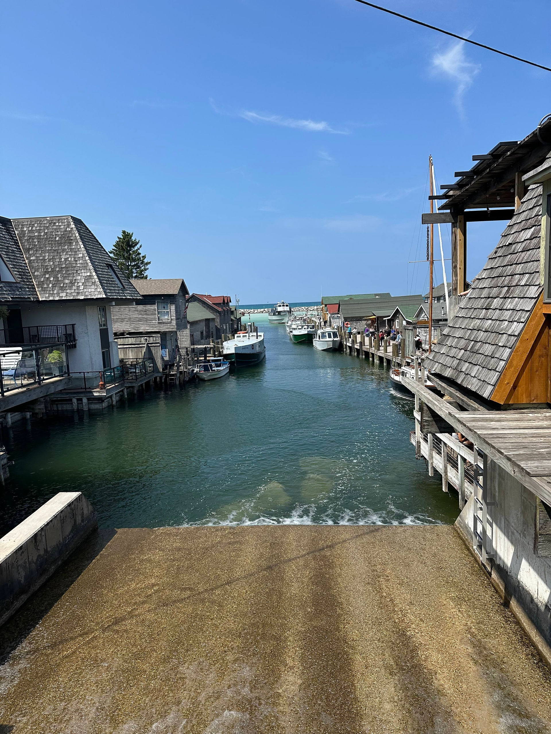 A view of Fishtown and the Leland River