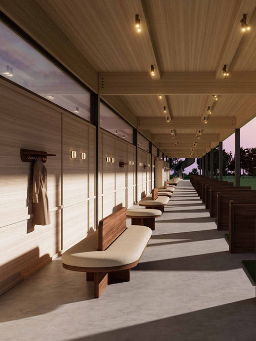 chic and elegant golf design project in Paris by Nathan Baraness Office