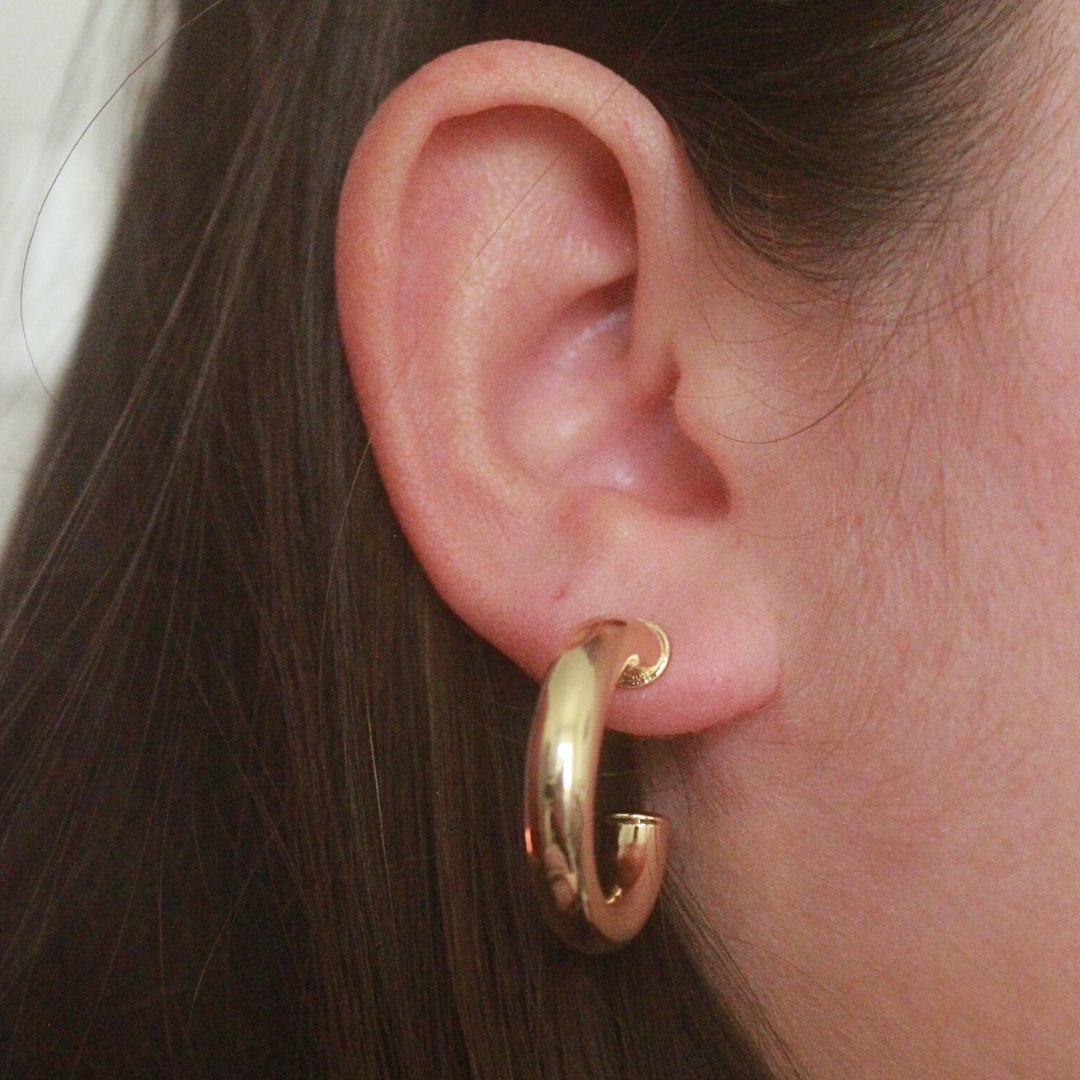 Argola Banhada a Ouro 18K