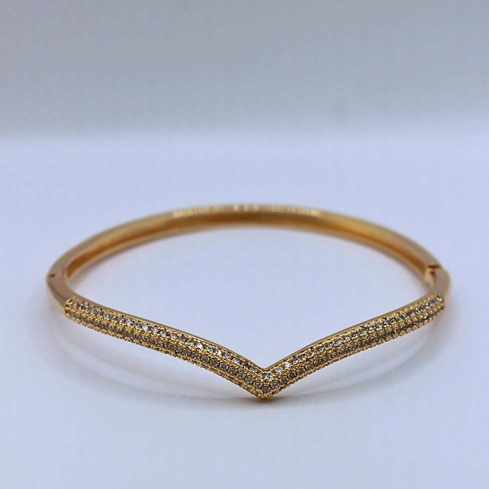 Miniatura: Bracelete Cravejado Com Micro Zircônias Banhado a Ouro 18K