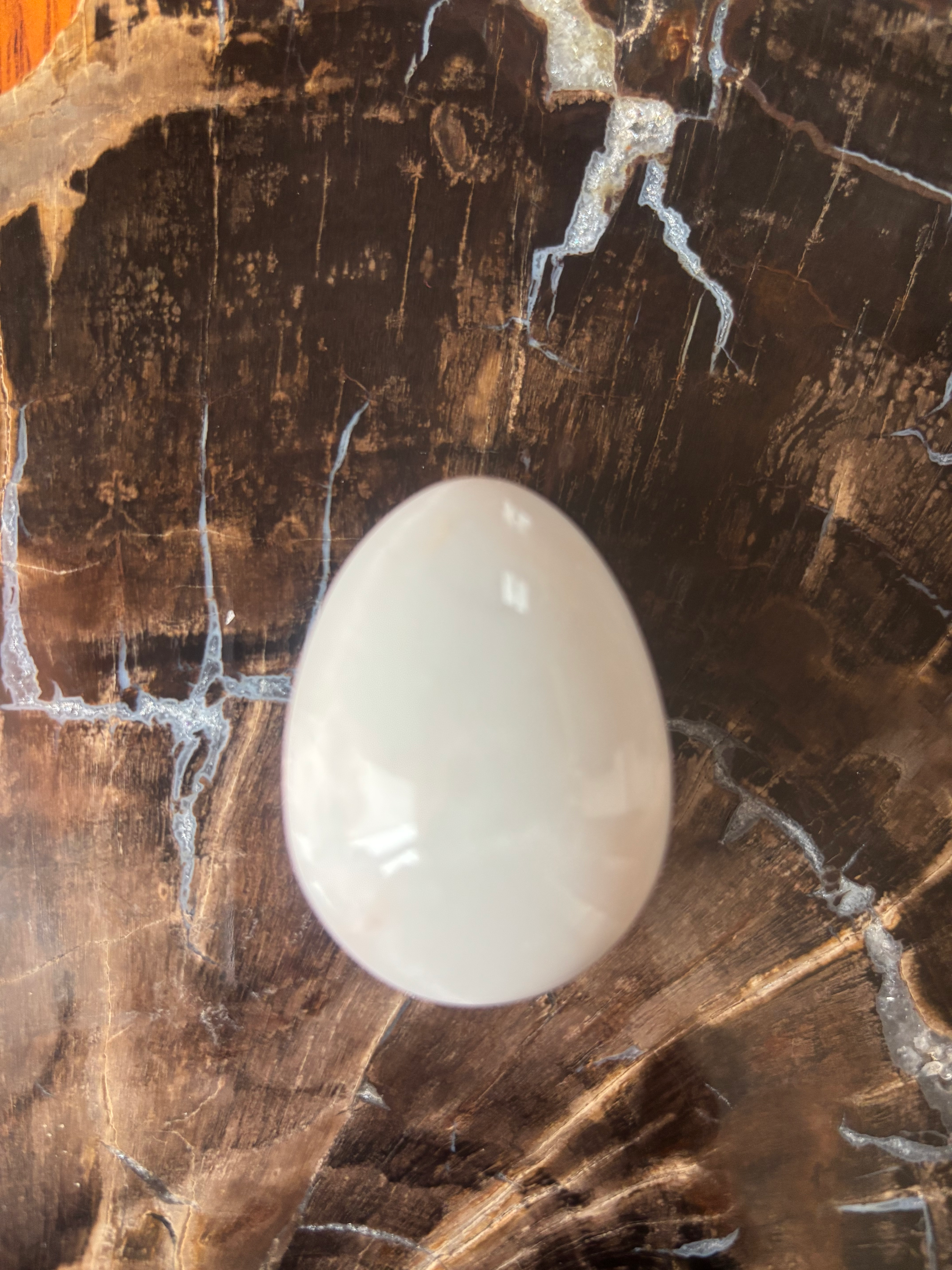 Œuf marbre de neige, 3.8 x 5cm