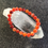 Miniature : Bracelet de cornaline rubannée, diamètre 18.5cm, 2 modèles à choix
