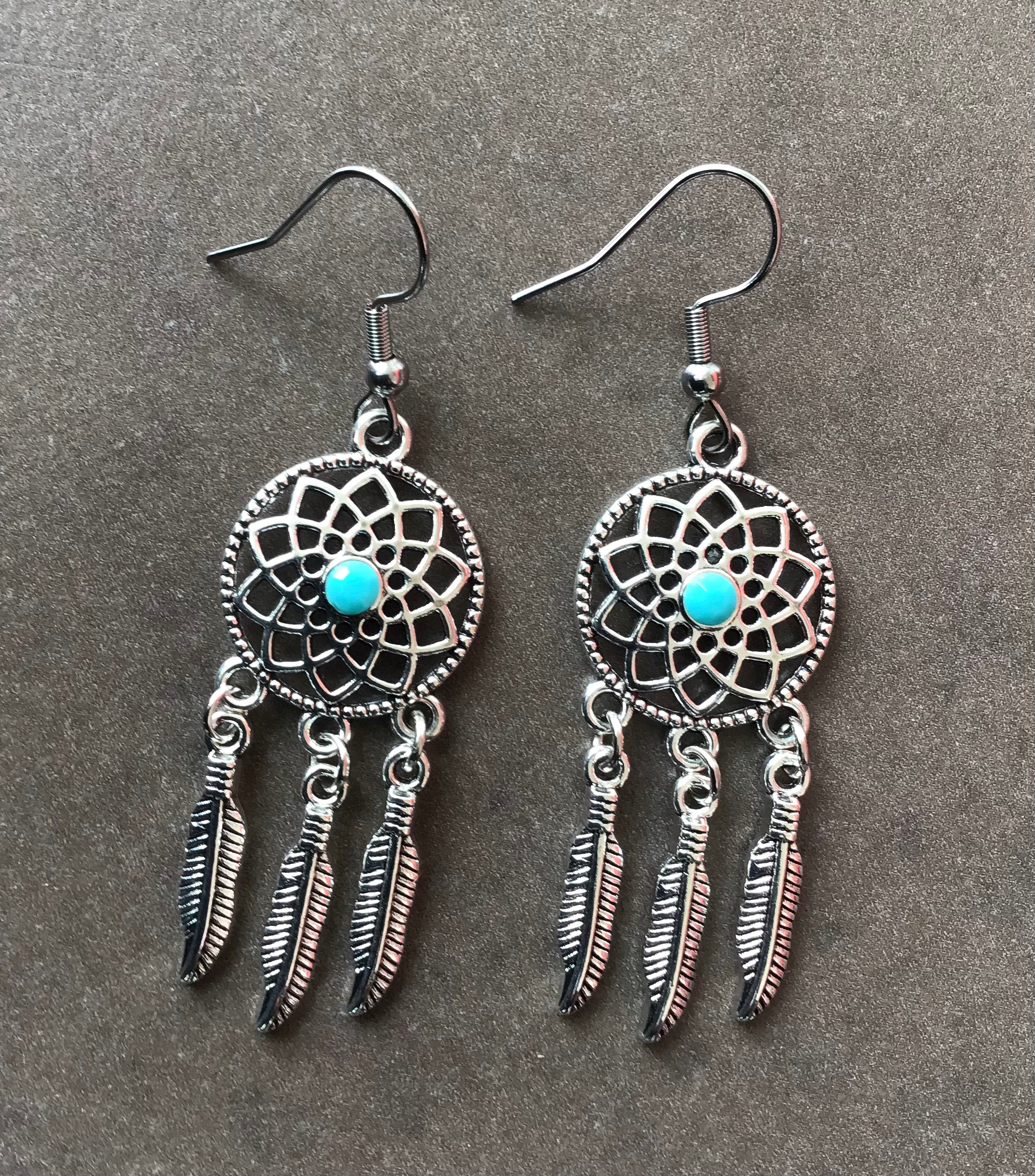 Boucles d’oreille «attrape rêves »