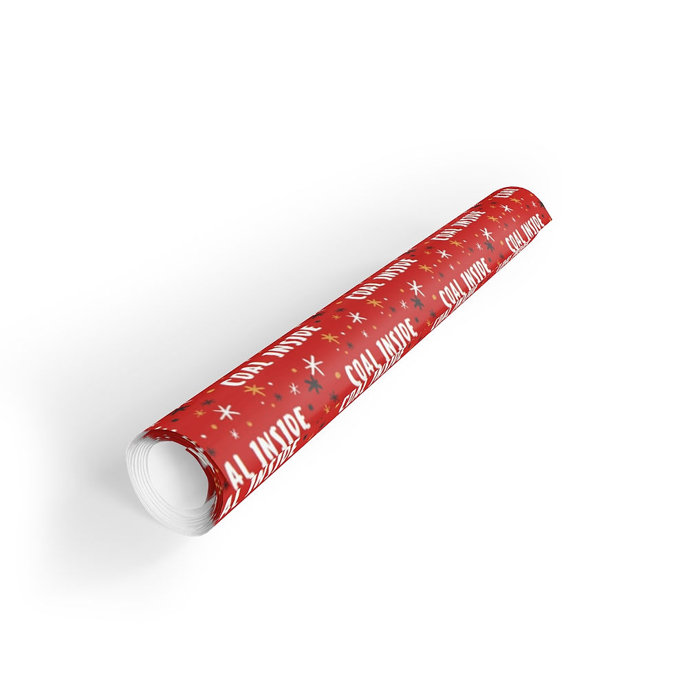 Thumbnail: COAL INSIDE GIFT WRAPPING PAPER ROLL 1PCS