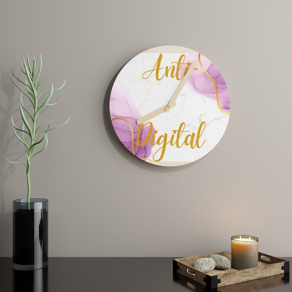 Thumbnail: ANTI DIGITAL WOODEN WALL CLOCK
