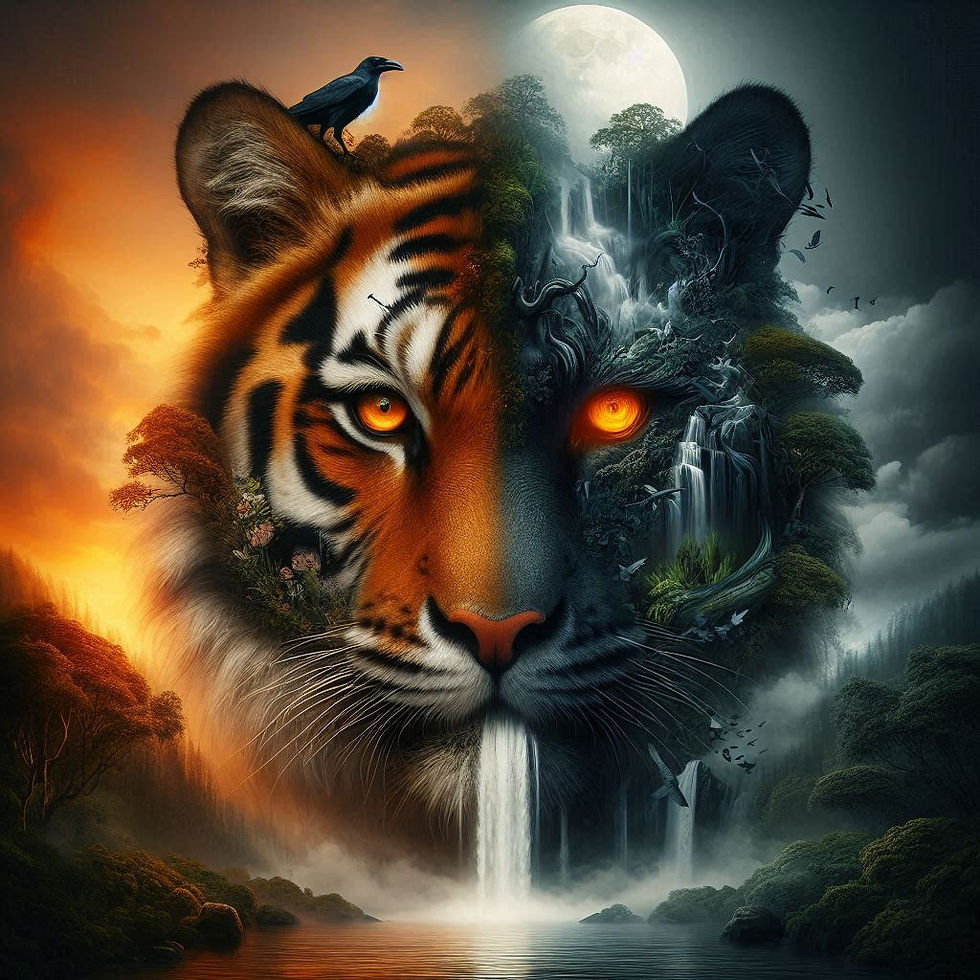 Miniature : 50x50cm tiger oasis