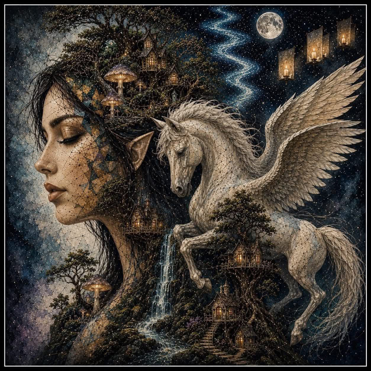 50x50cm Unicorn Wonder