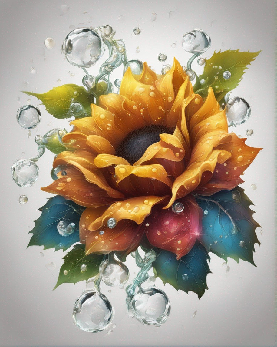 50x70cm sunflower burst