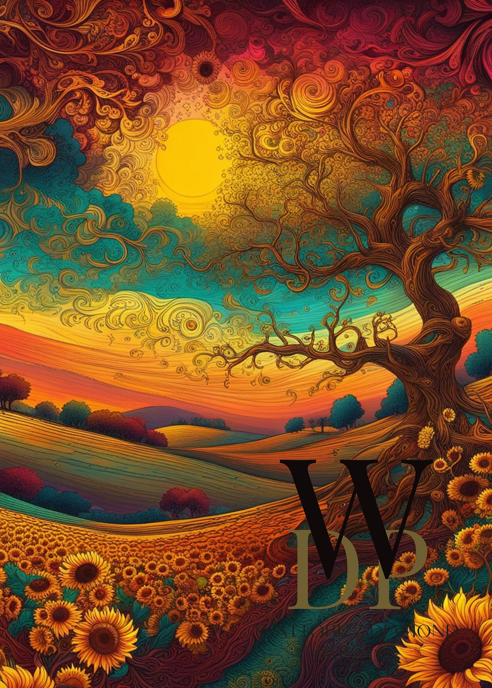 Thumbnail: 50x70cm colorful trees