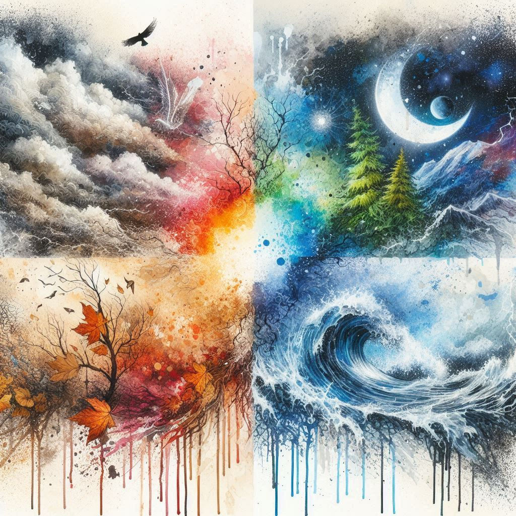 50x50cm Watercolor series