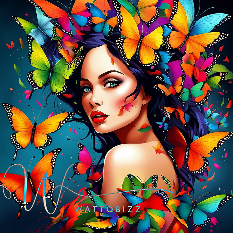Miniatura: 60x60cm Butterfly ladies