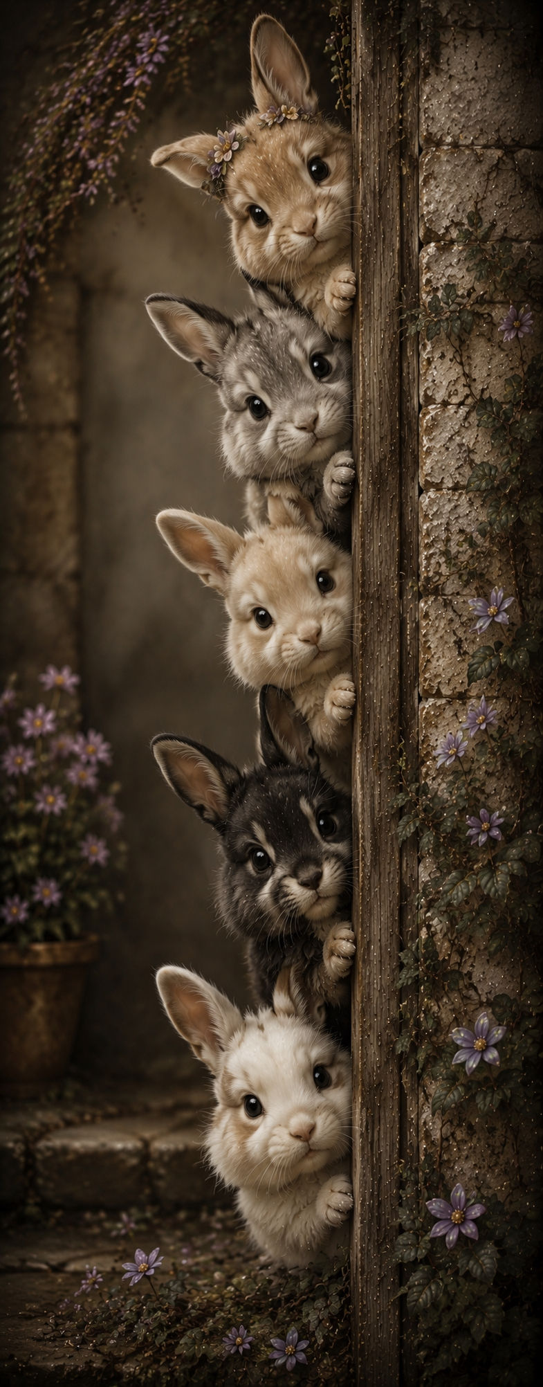 Miniature : 40x145cm Peek-a-boo cuties