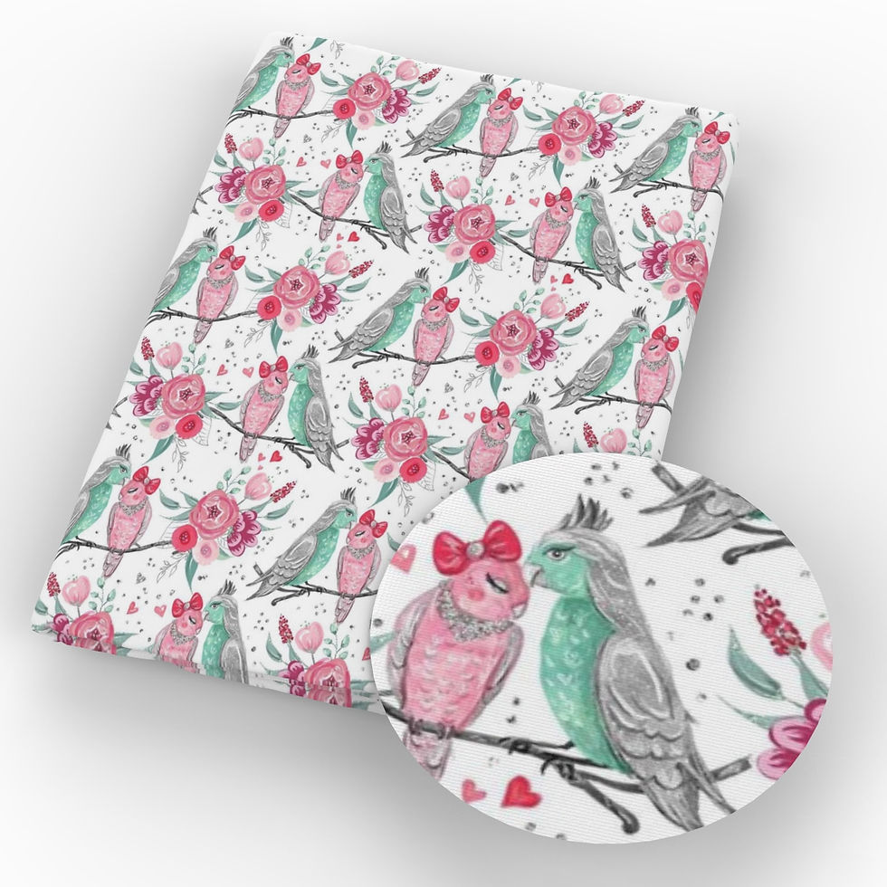 Miniatura: Free Shipping Animals Birds Parrot Printed Polyester Pure Cotton Material Patch