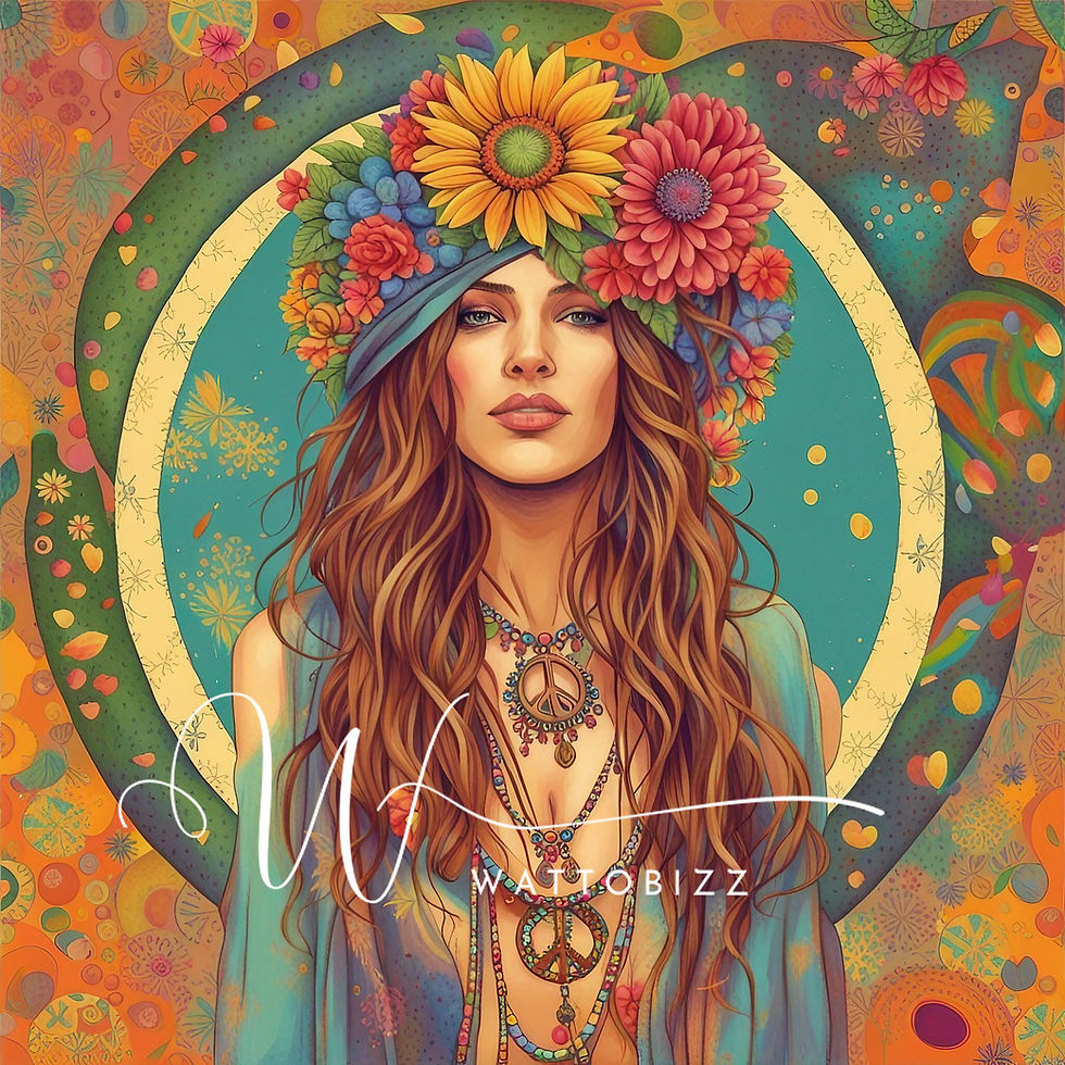 Miniature : Peace and love 60x60cm