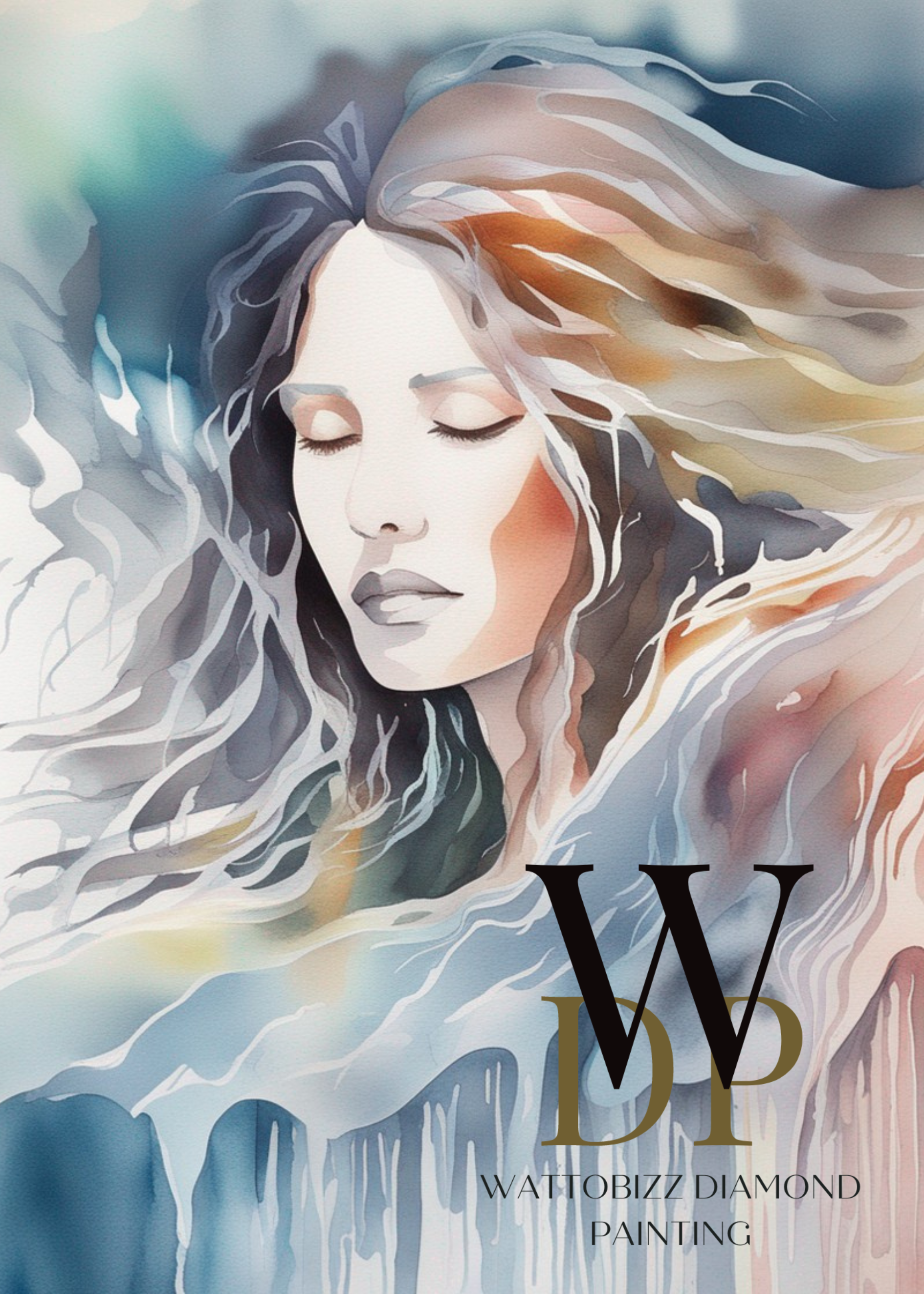 Watercolor Mountain ladies 50x70cm