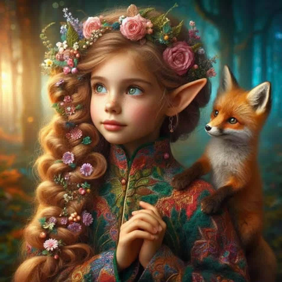 A girl and her fox