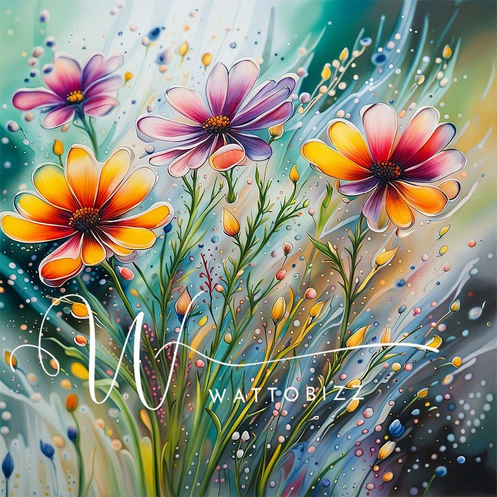 Miniatura: 60x60cm watercolor paintings