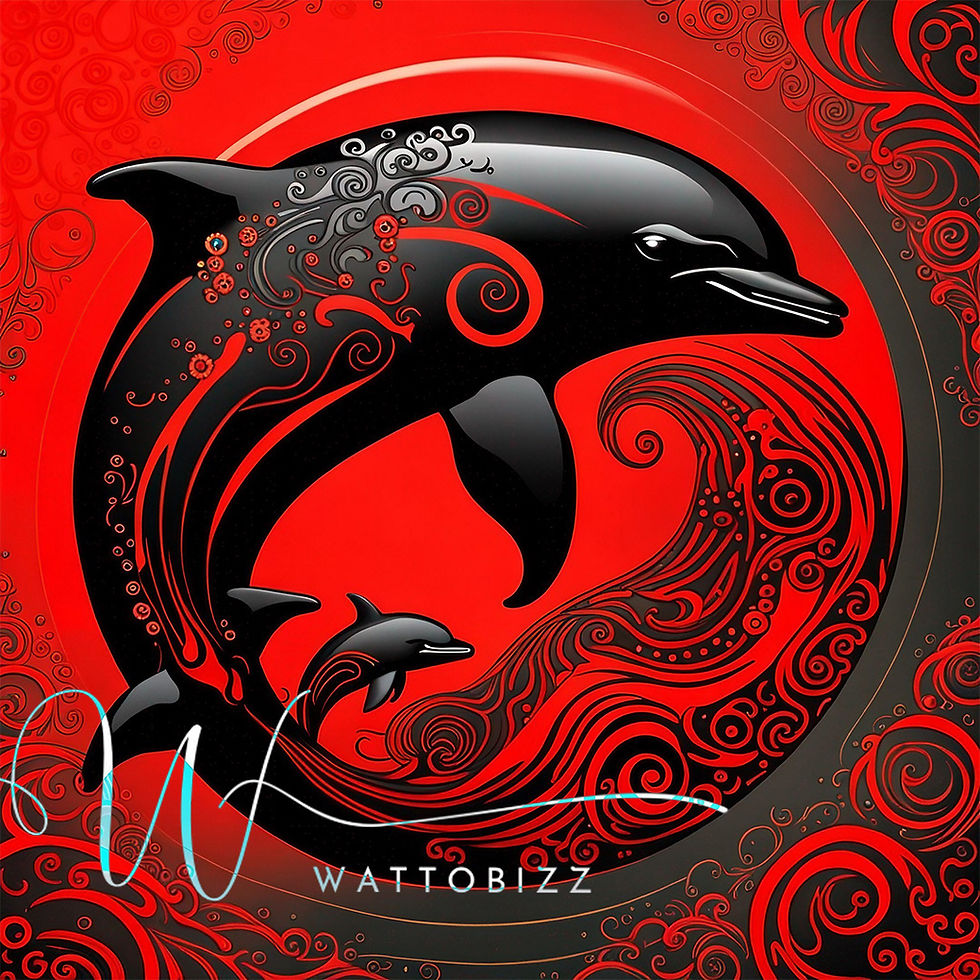 60x60cm red and black yin and yang