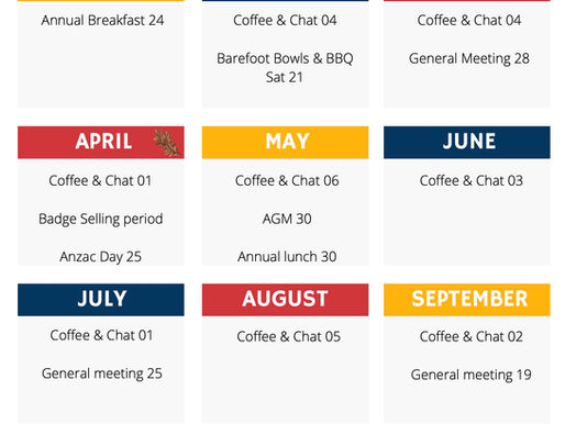 North Gold Coast RSL Sub-Branch - 2026 at a glance.