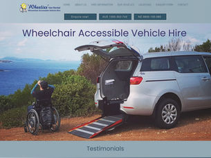 ‘Wheelies’ Van Rentals website
