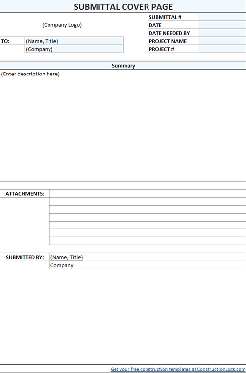 submittal form template submittal register template