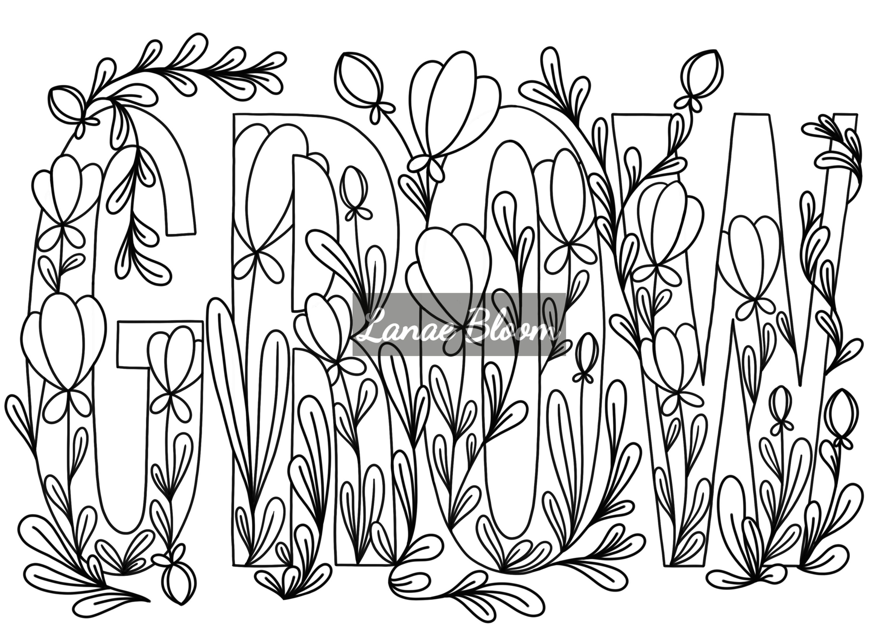 Coloring Page - Downloadable-GROW.