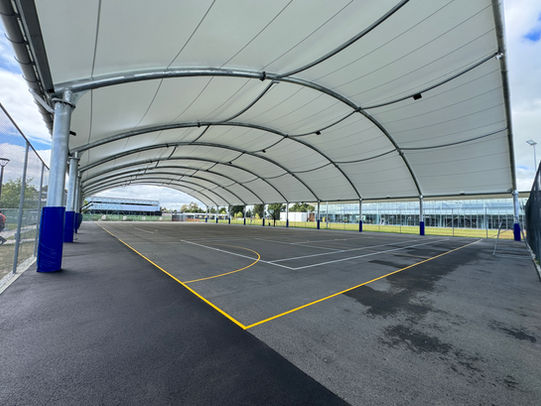Large Outdoor Sports Canopy over courts