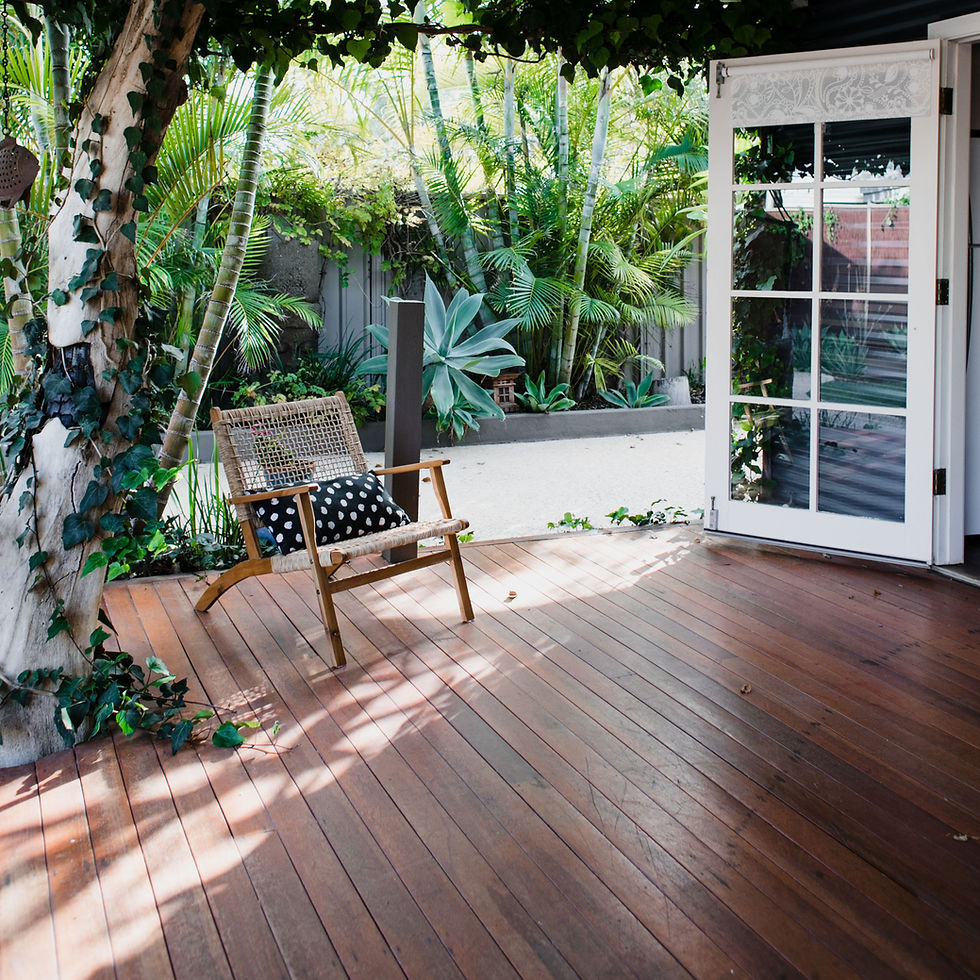 New deck to expand indoor outdoor flow.