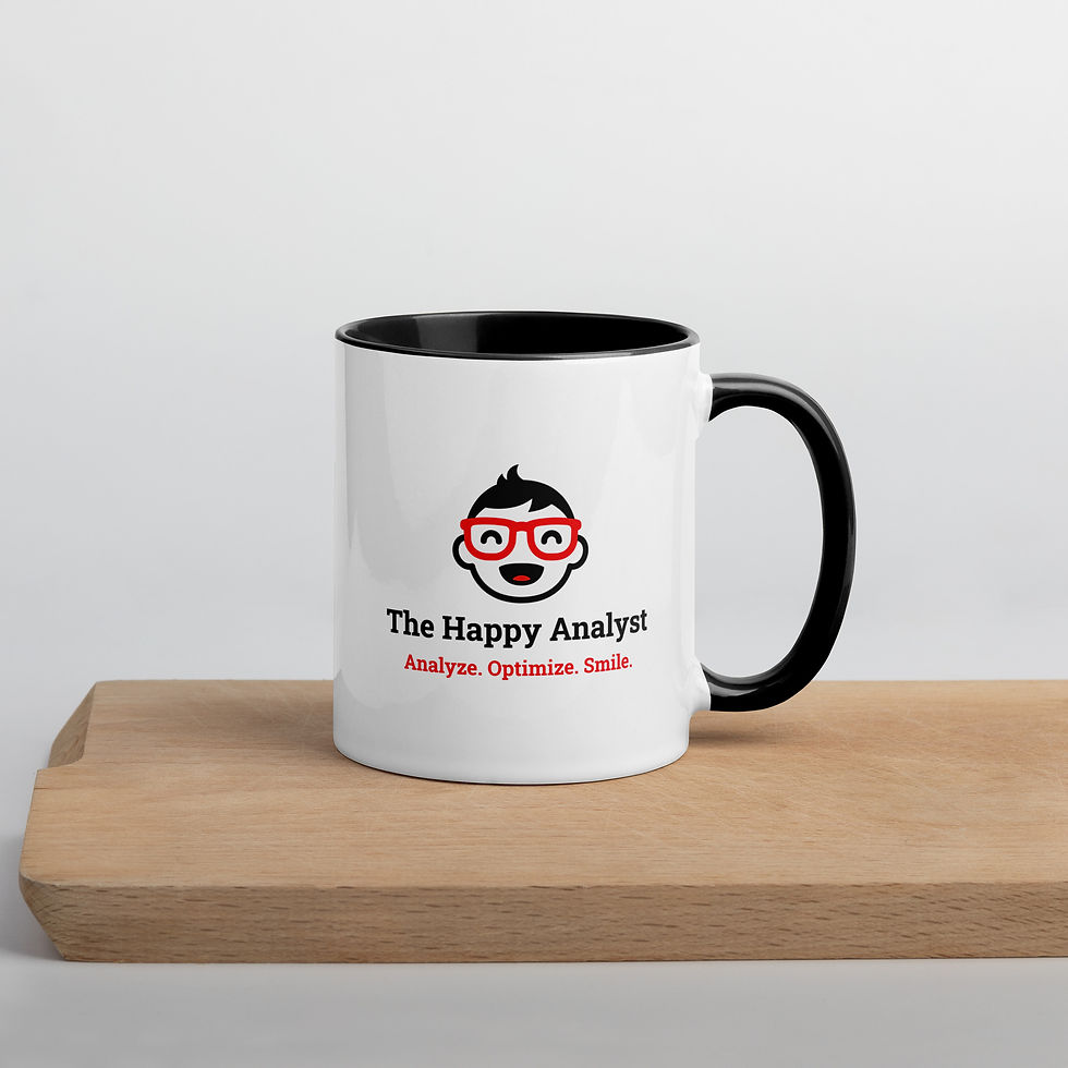 Thumbnail: The Happy Analyst White Mug with Color Inside – Free Shipping, Big Smiles! 