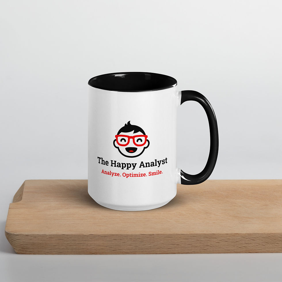 Thumbnail: The Happy Analyst White Mug with Color Inside – Free Shipping, Big Smiles! 
