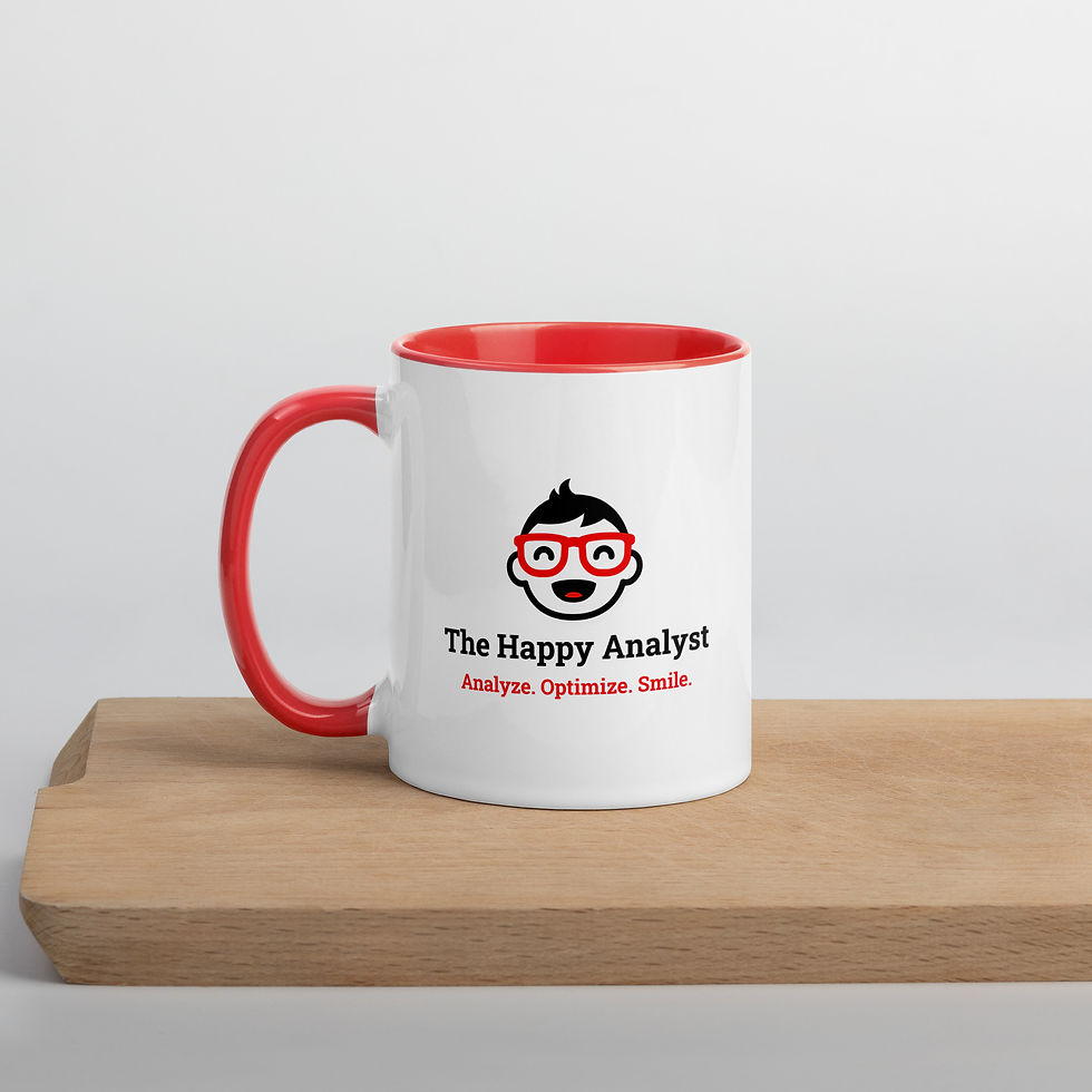 Thumbnail: The Happy Analyst White Mug with Color Inside – Free Shipping, Big Smiles! 