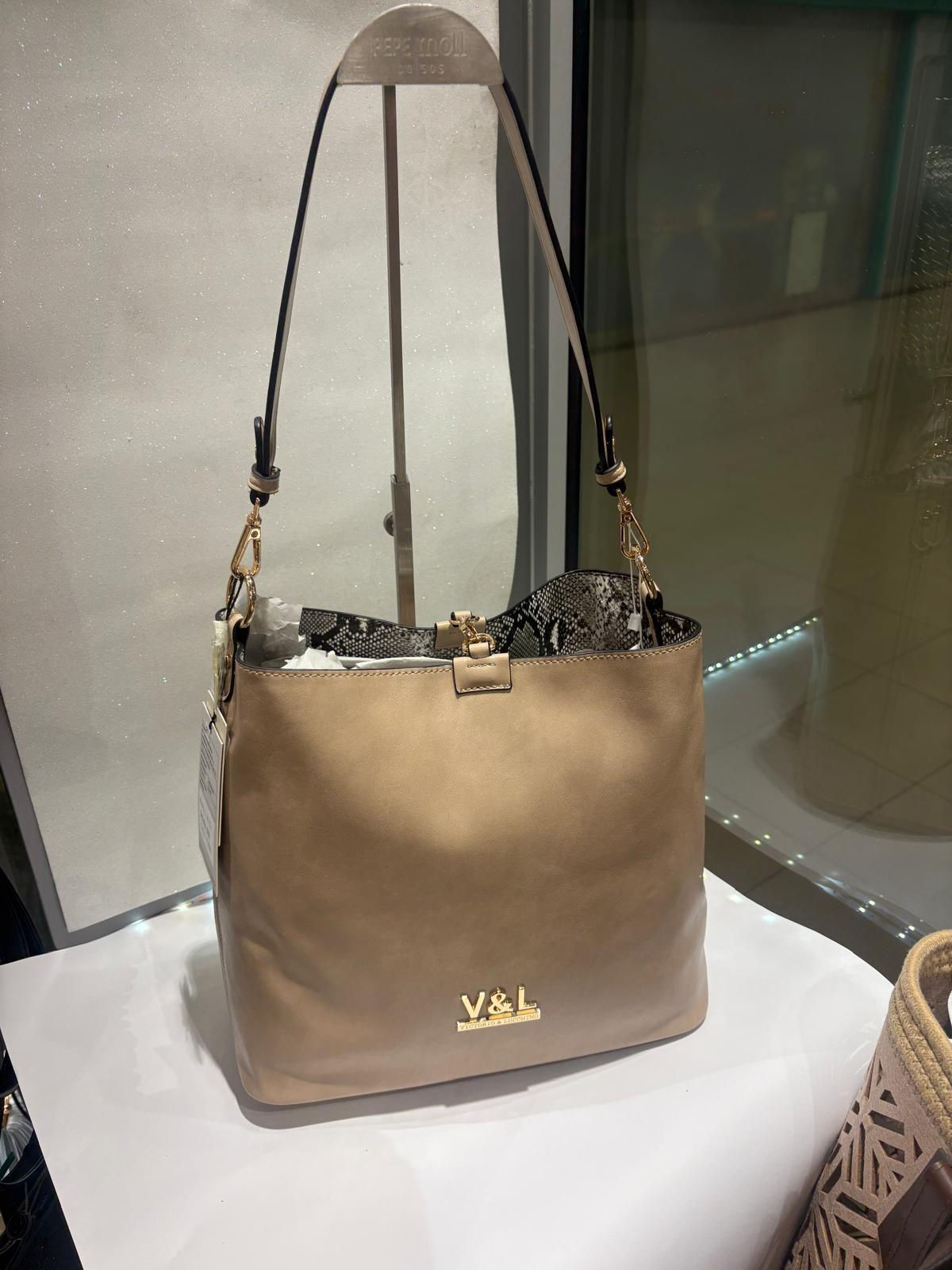 Bolso Contrast crema/serp