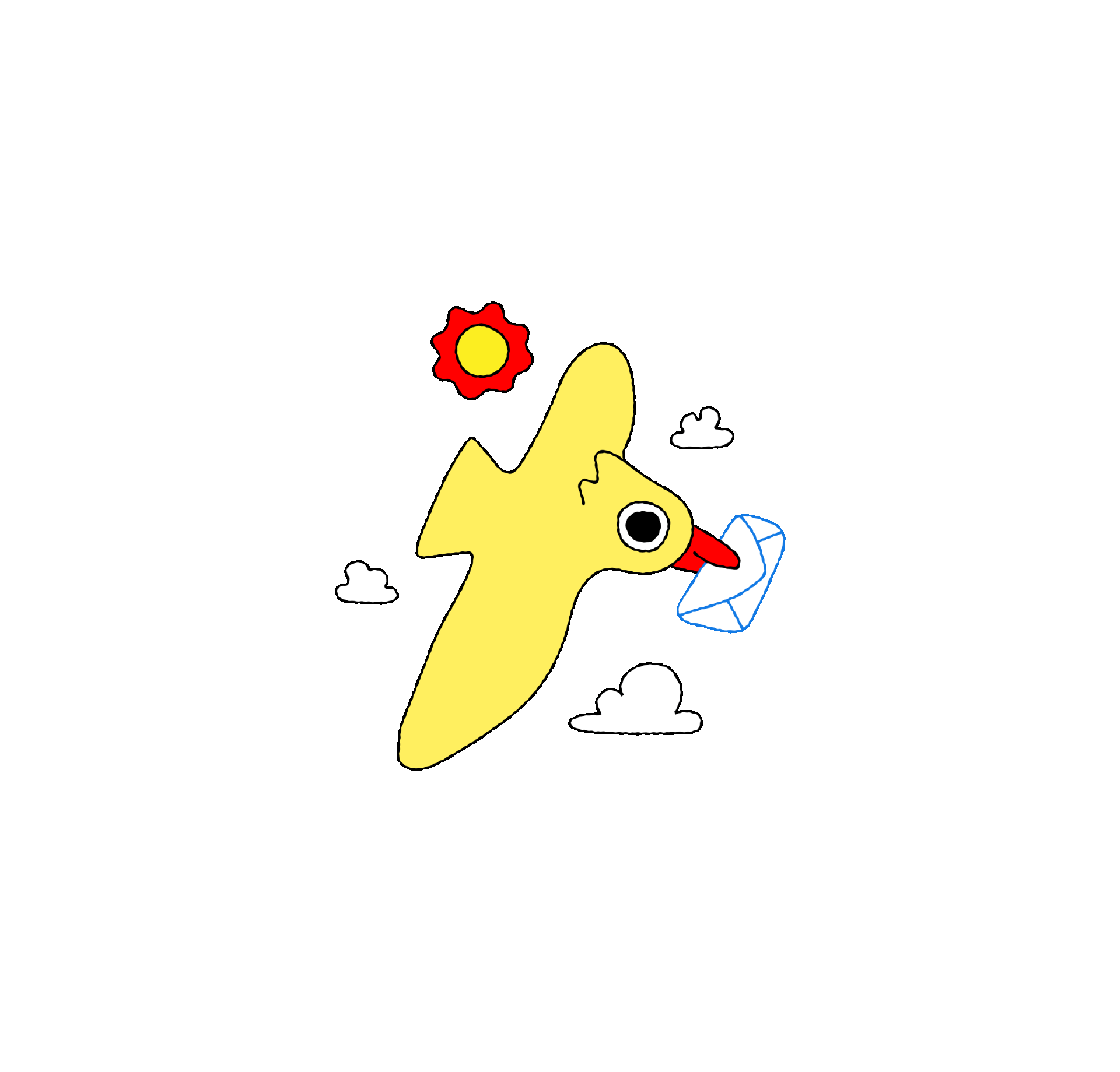 carrier pigeon flying animation