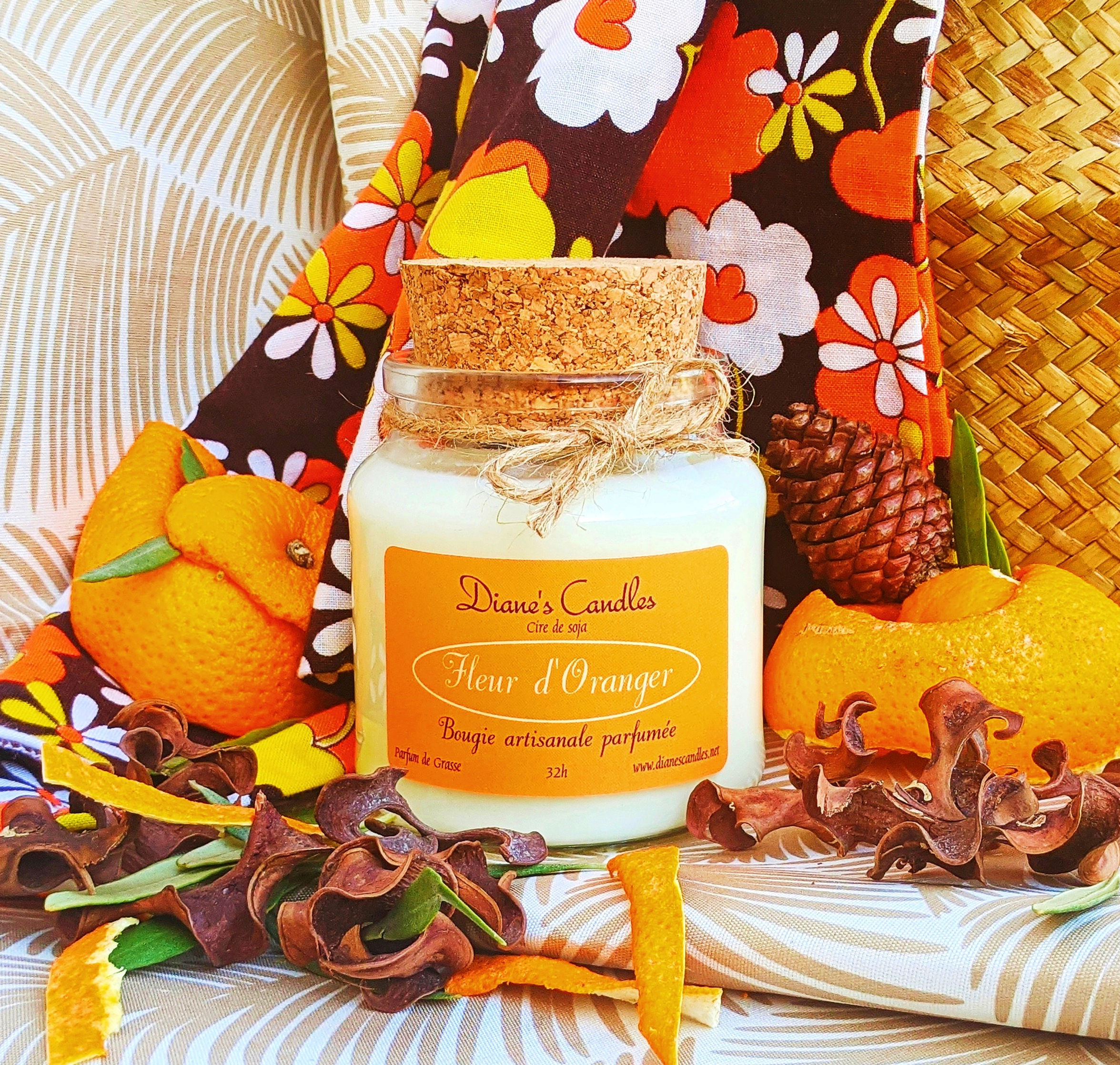 Bougie bonbonnière parfumée - Fleur d'oranger