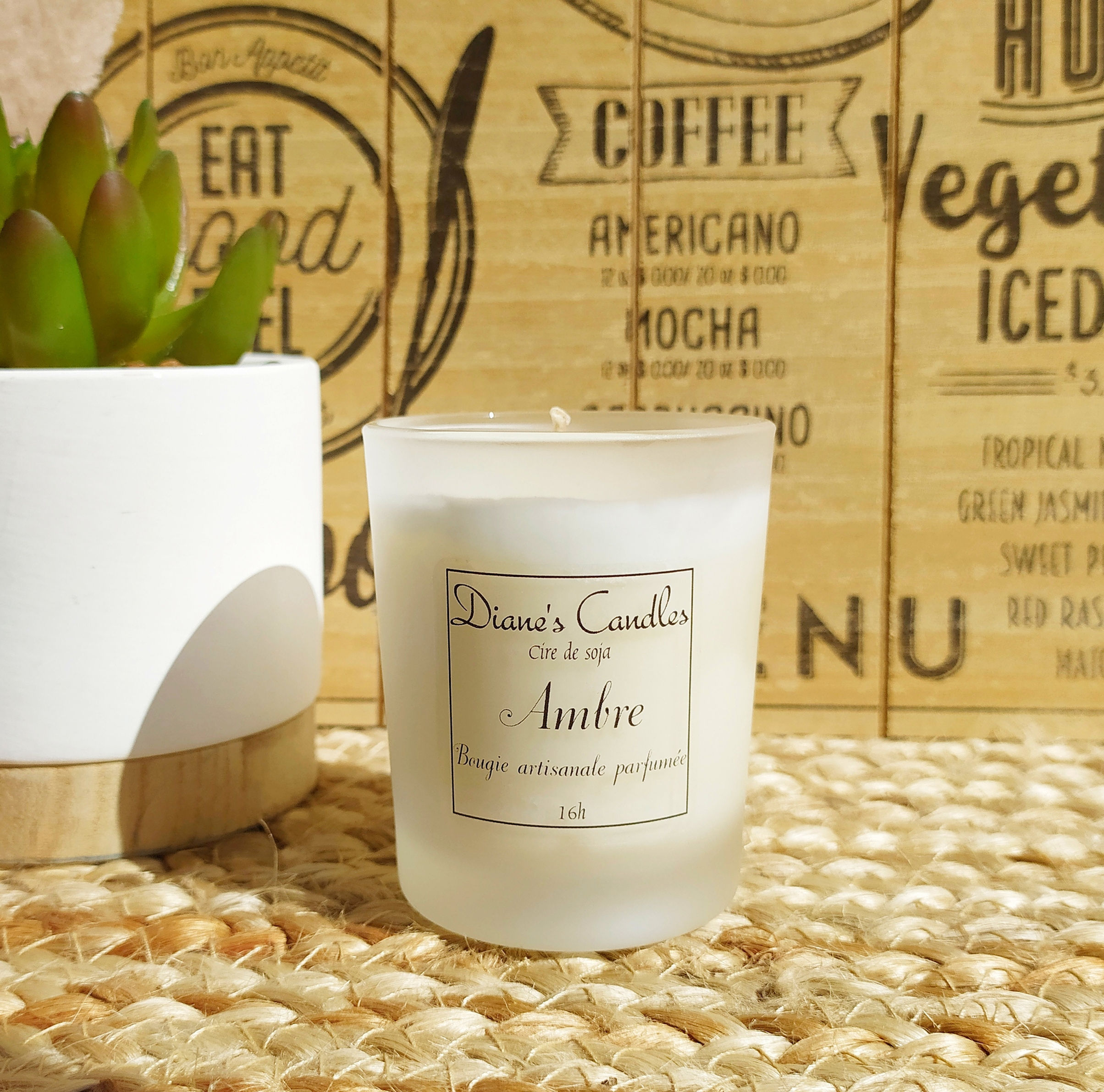 Bougie photophore parfumée - Ambre