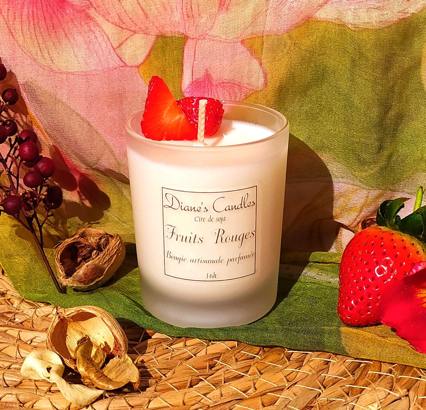 Bougie photophore parfumée - Fruits Rouges