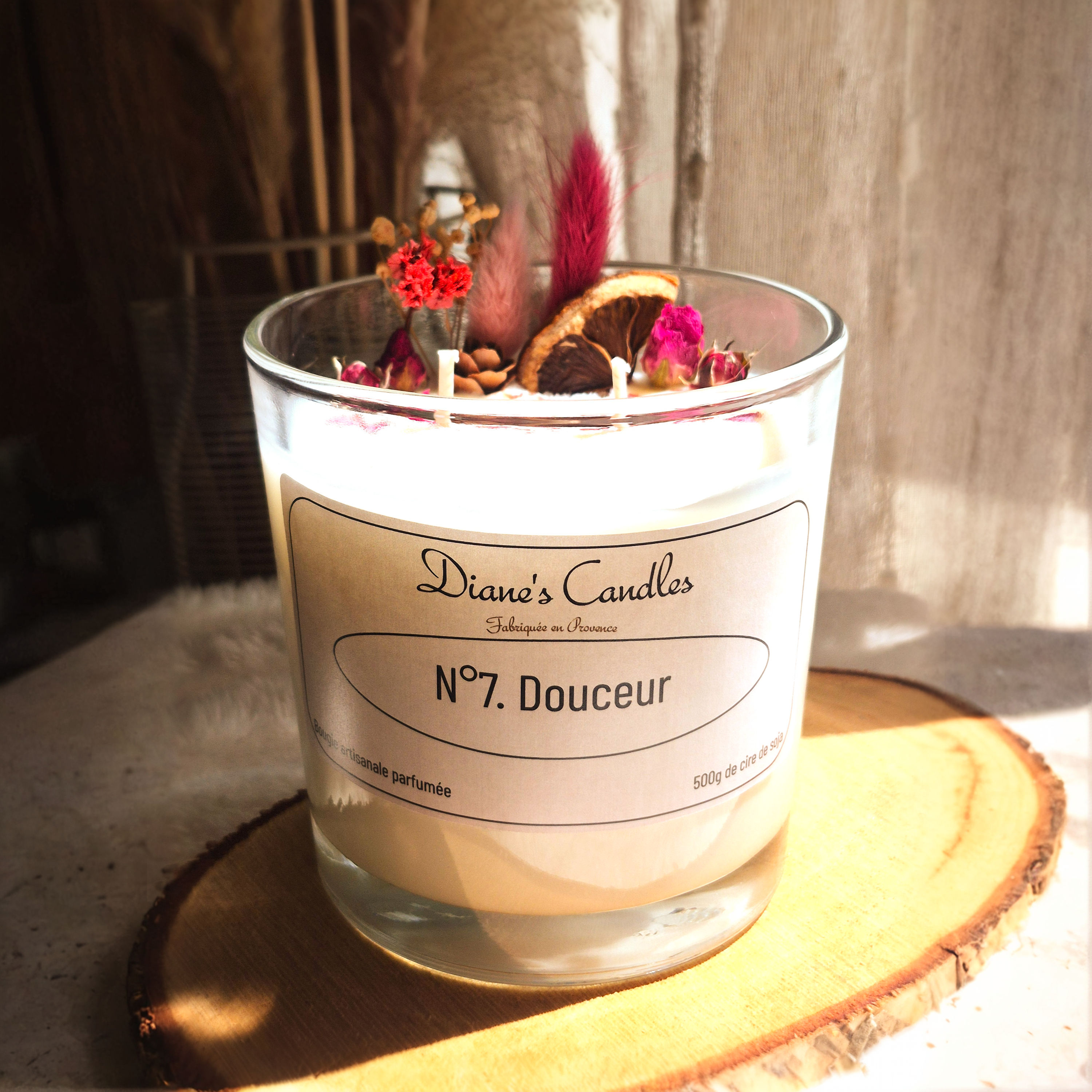 Bougie fleurie N°7 Douceur