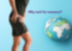 Person holding hip in pain beside globe illustration, with text “Why wait for answers?” — symbolizing global access to hip dysplasia care.