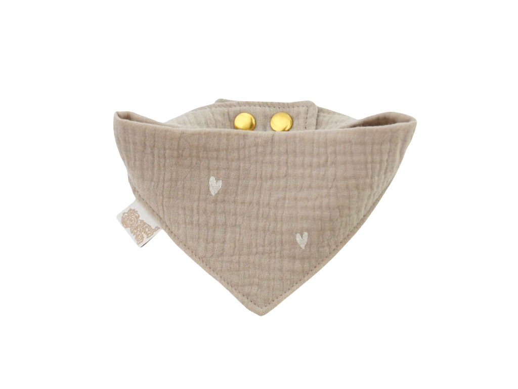 Halstuch Herzchen | Taupe
