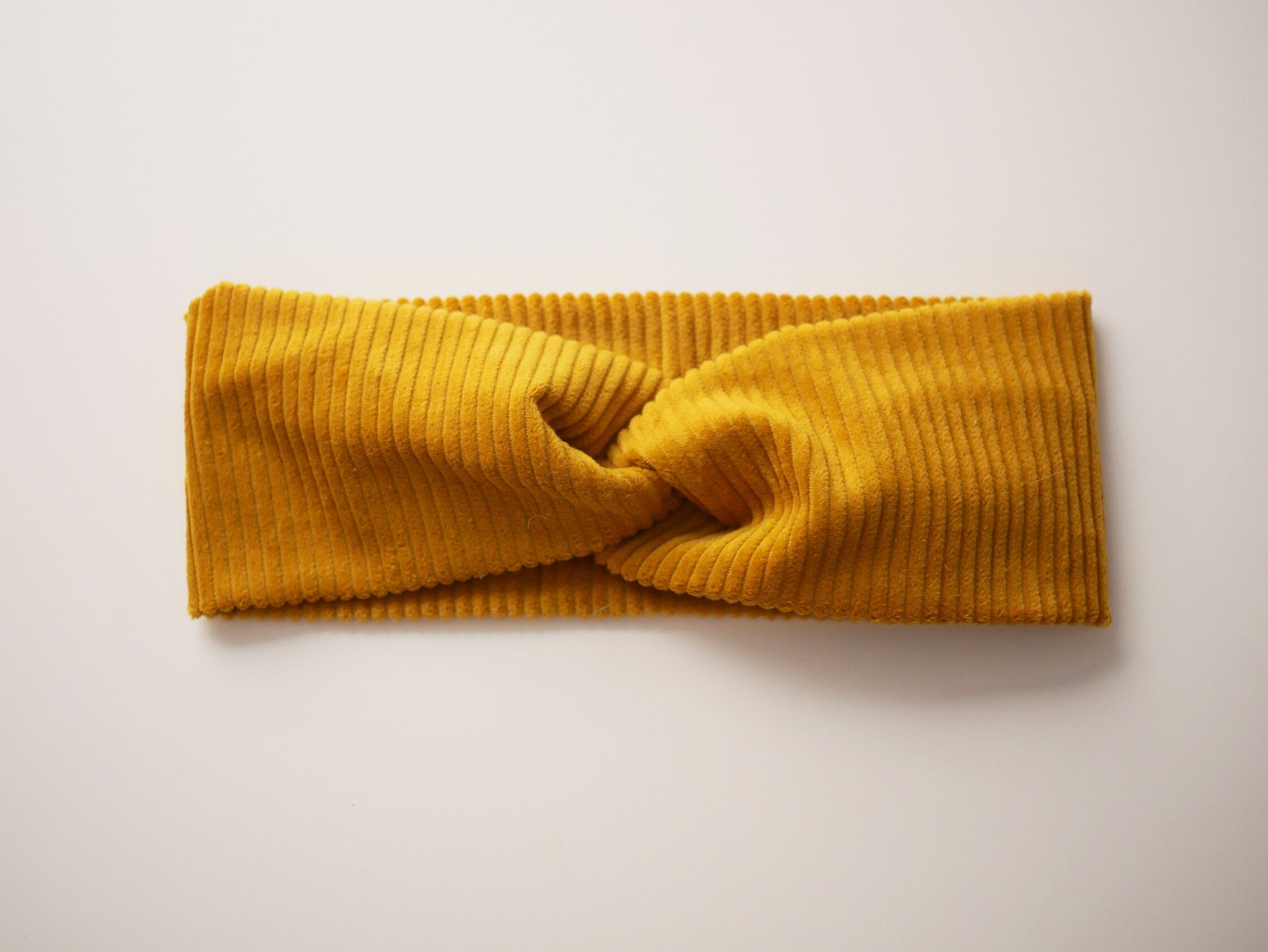 Cord-Stirnband - Senf