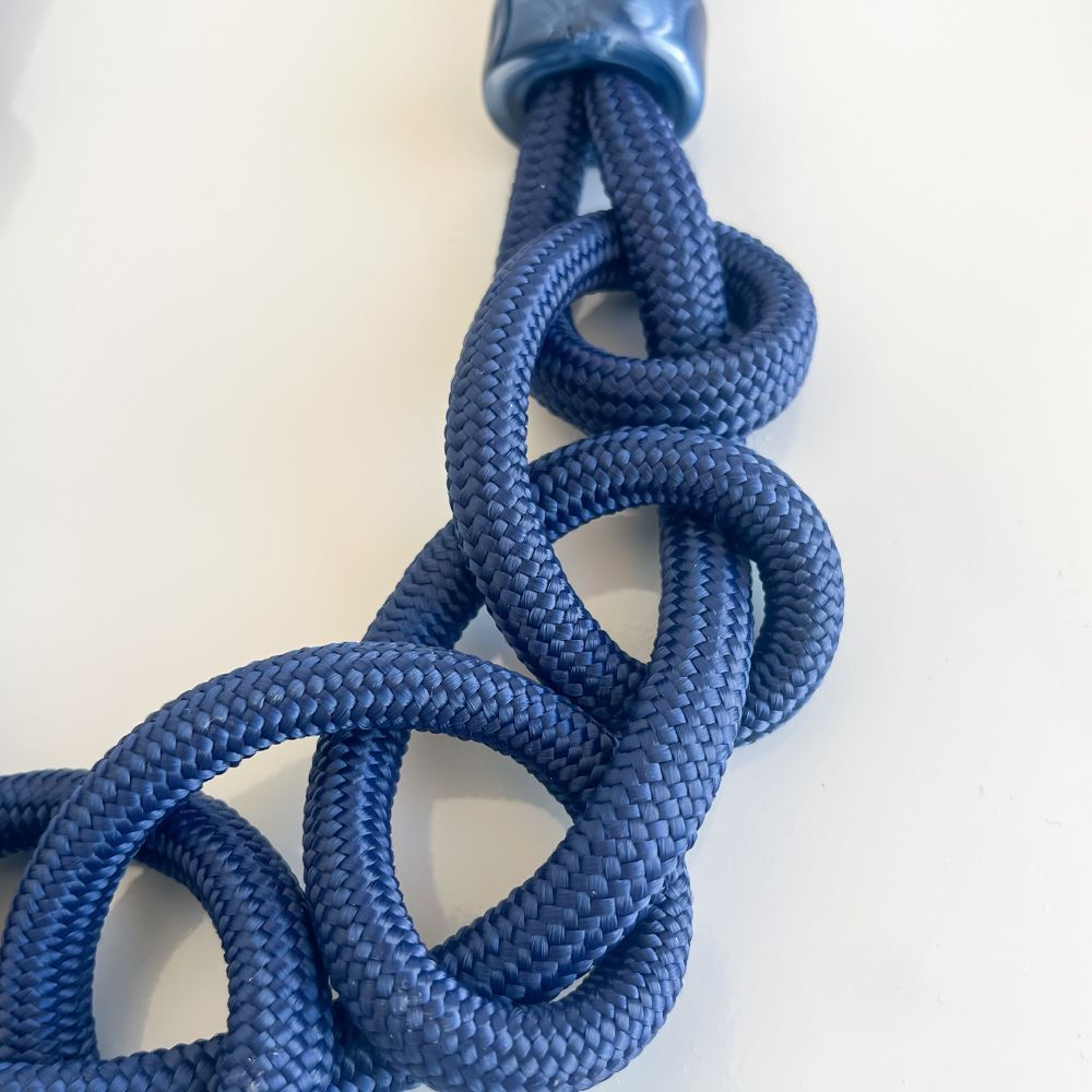 Colar Tramado Azul Biju Fina