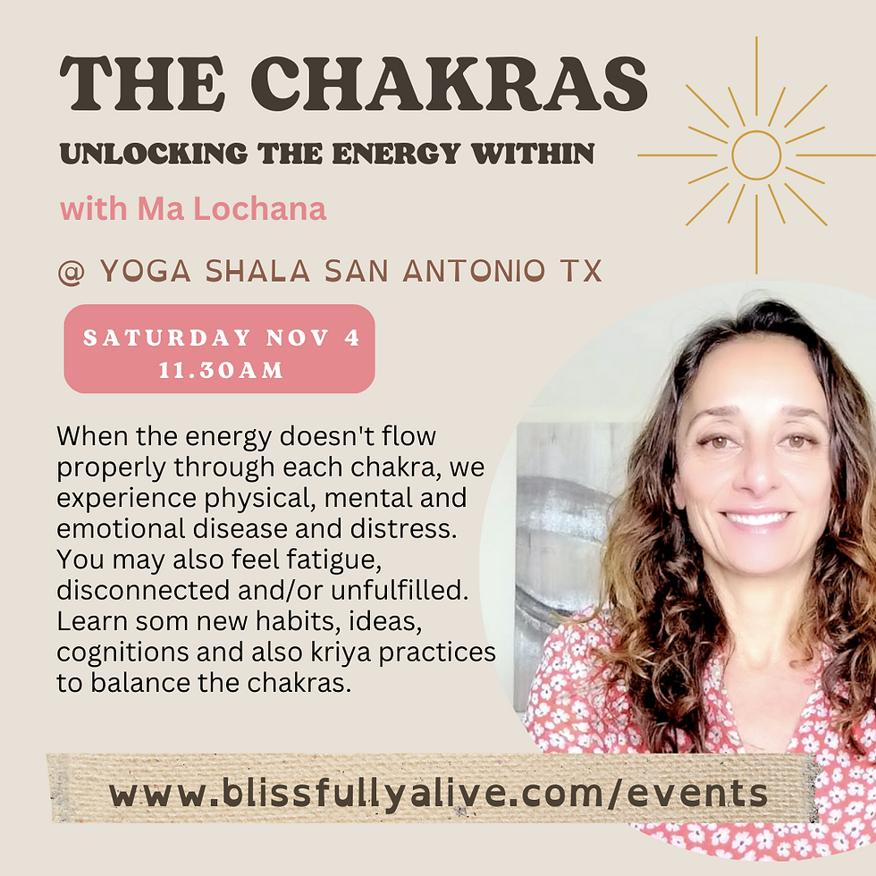 "The Chakras" workshop