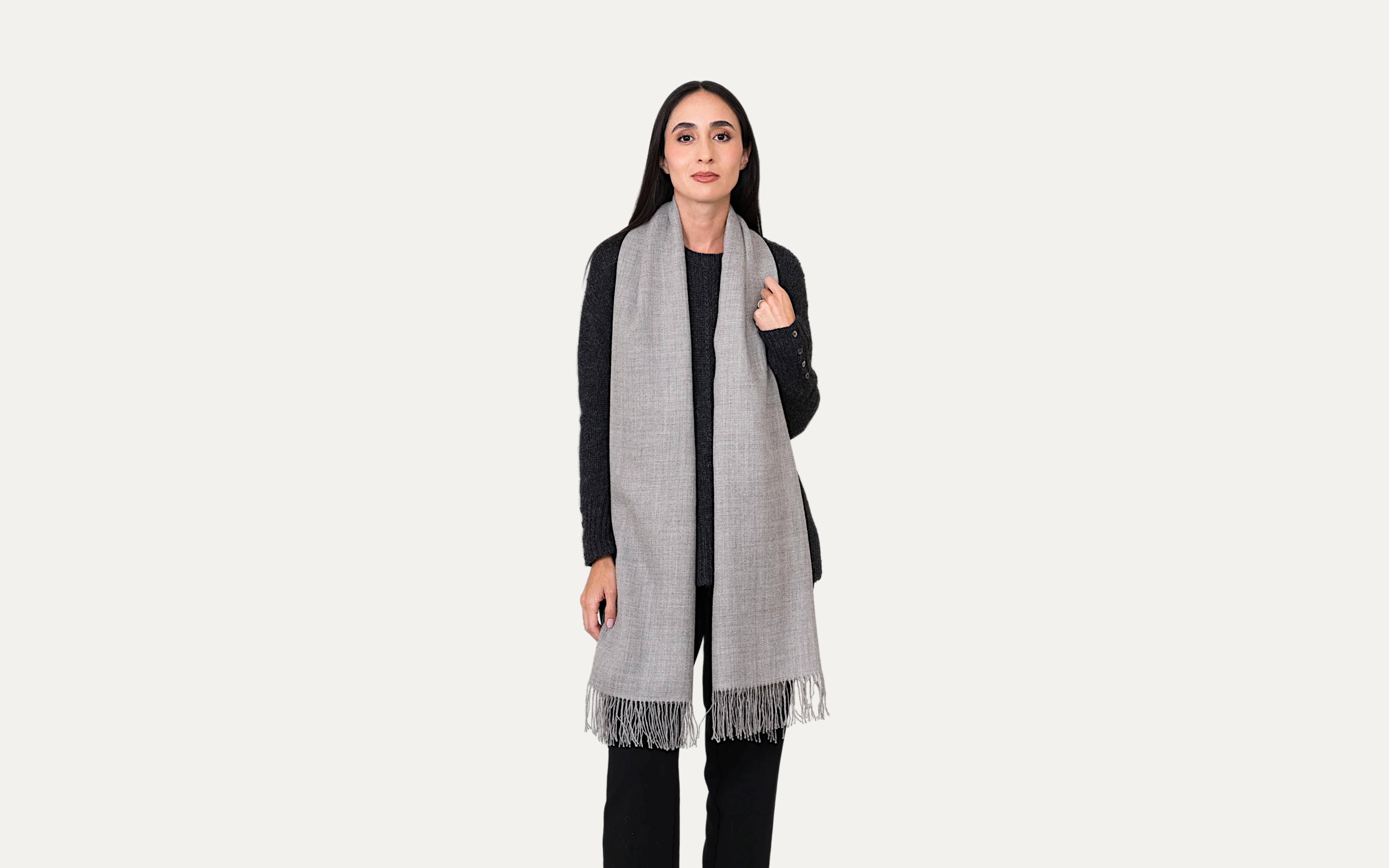 Shawl, 100% Baby Alpaca, undyed