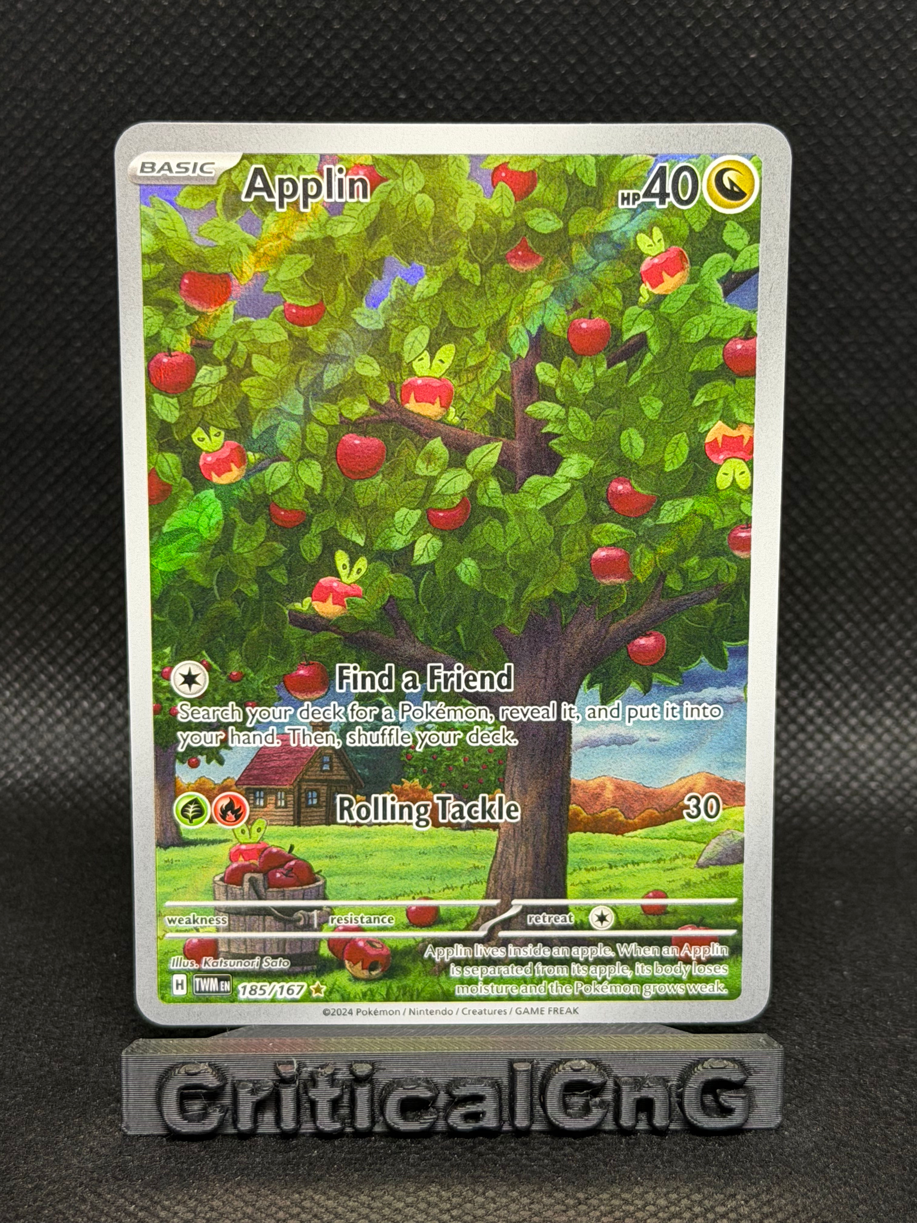 Applin Illustration Rare 185/167 SV06: Twilight Masquerade Pokemon